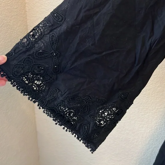 RAMY BROOK DIA 100%COTTON LONG SLEEVE ROMPER black - Picture 8 of 13